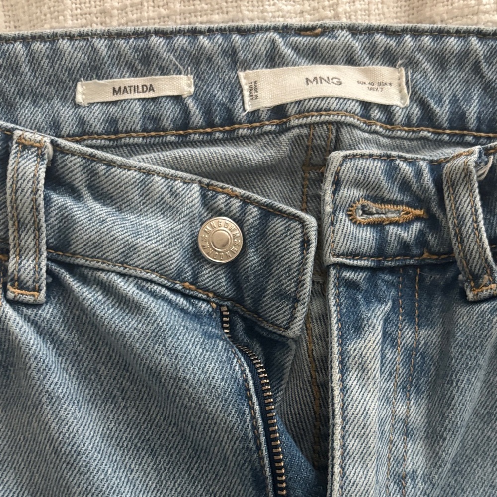 Mango Women's Straight Leg Jeans - Light Blue